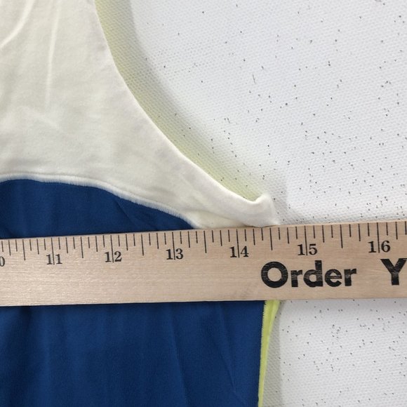 Lululemon First base Blue White First Base Colorblock Racerback Tank Top Sz 6 - Picture 2 of 7